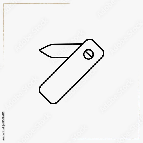 penknife line icon