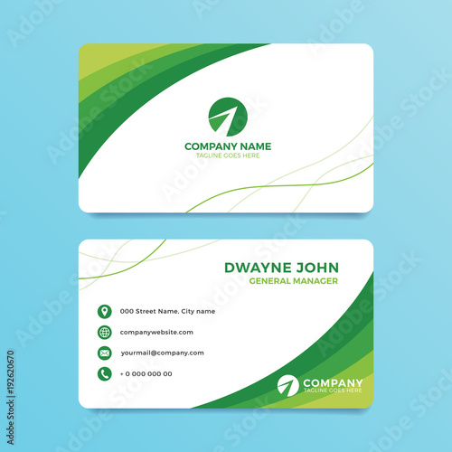 Green Graphic Business Card Template