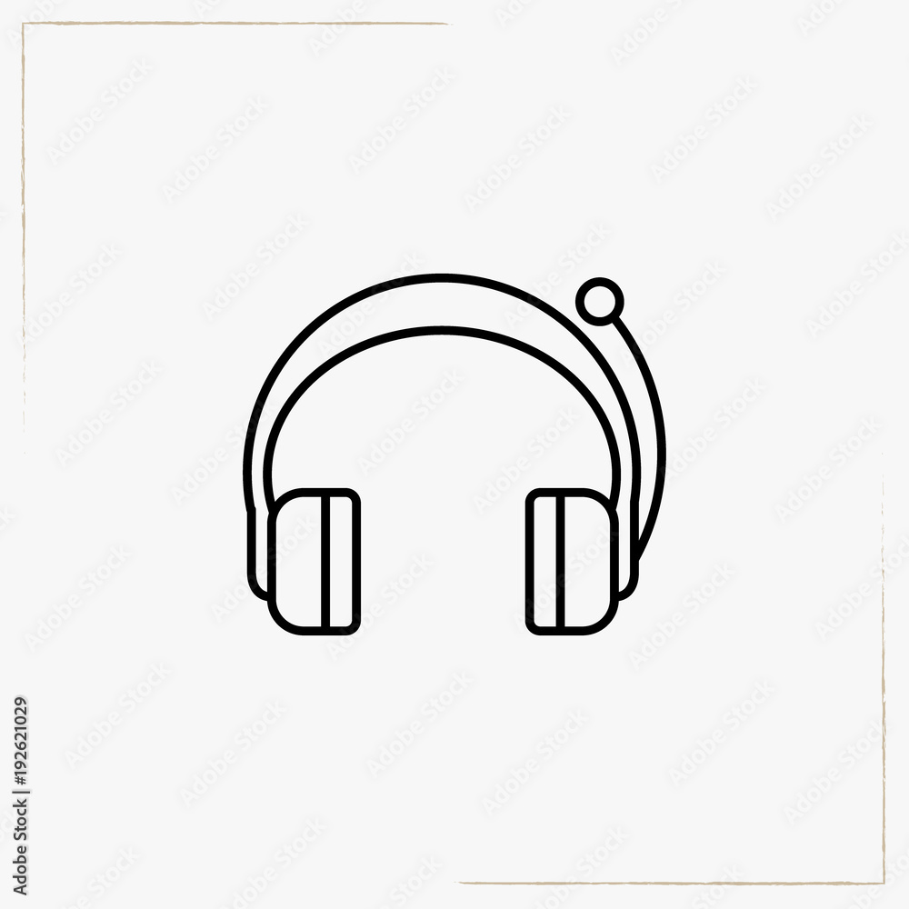 headphone line icon headphone line icon