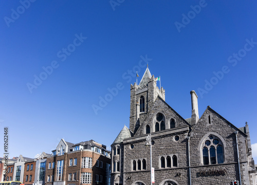 Photography DUBLIN, IRELAND - March 31, 2017: Street view of church landmarks of Dublin Irel