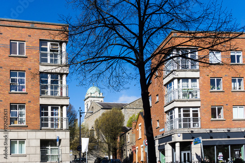 Sticker DUBLIN, IRELAND - March 31, 2017: Traditional antique city building in Dublin Ir