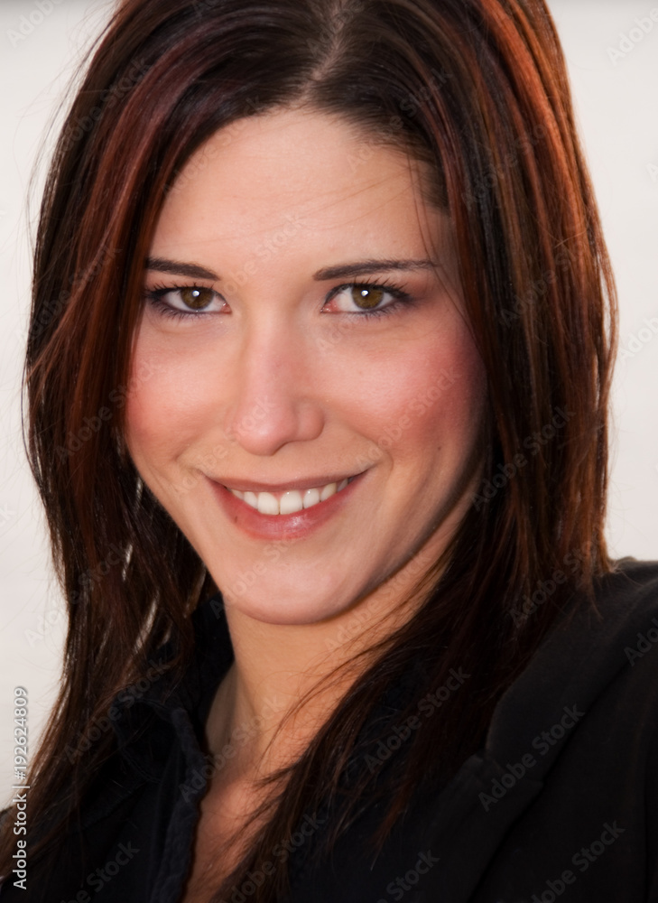 headshot of beautiful young woman headshot of beautiful young woman