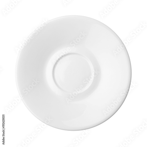 Top view of ceramic saucer