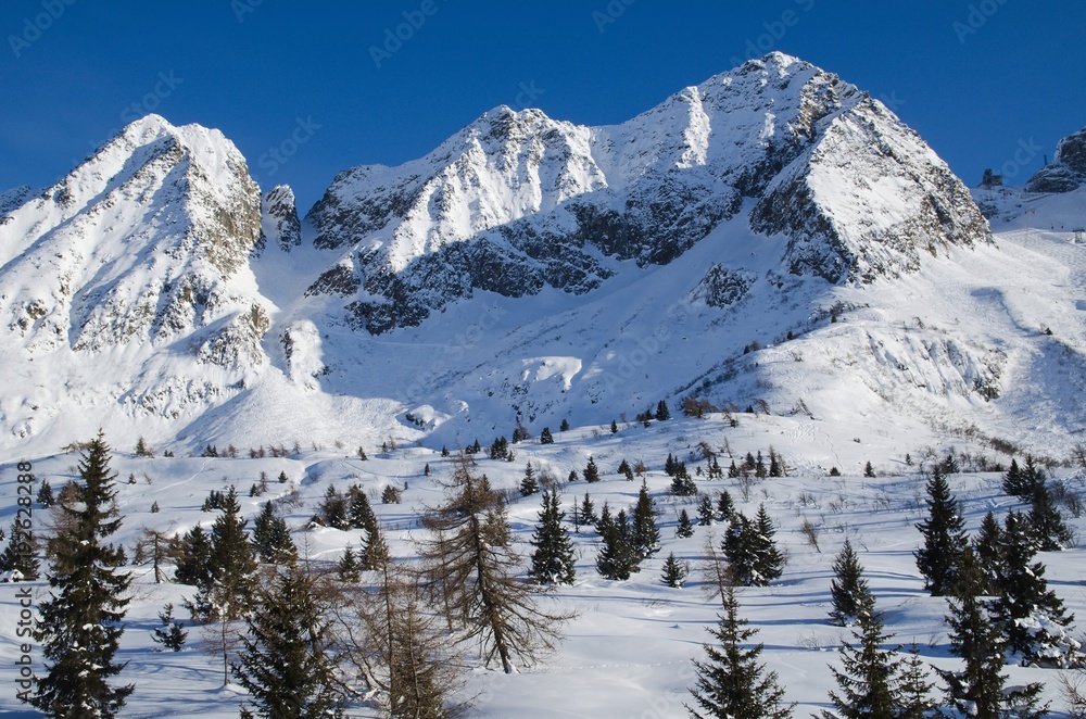 Snowy peaks of the Italian Alps.