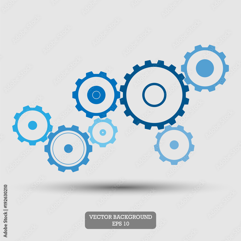 Gears mechanical concept, abstract background, vector illustration Gears mechanical concept, abstract background, vector illustration