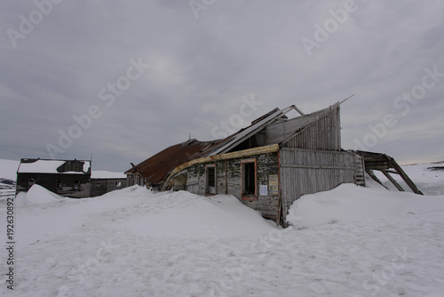 Old whaling station on Deception island