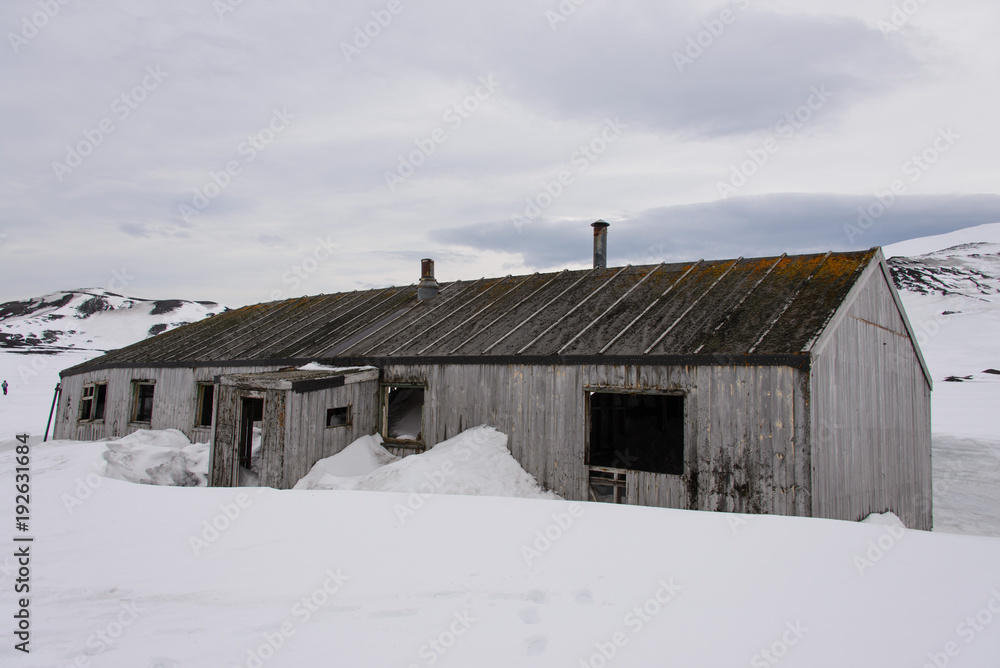 Old whaling station on Deception island Old whaling station on Deception island