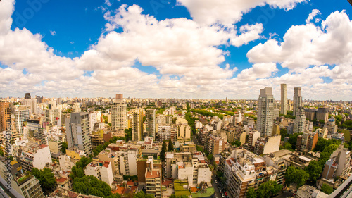 View of the skyline of Buenos Aires on a cloudy day  © Spectral-Design
