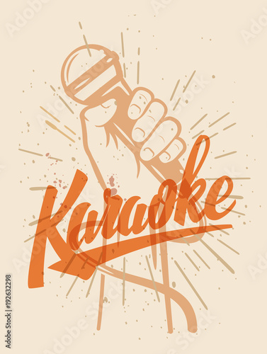 Karaoke bar poster.