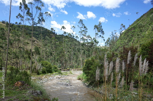 The River Toachi runs through the Ecuadorian Andes on the Quilotoa Loop hike