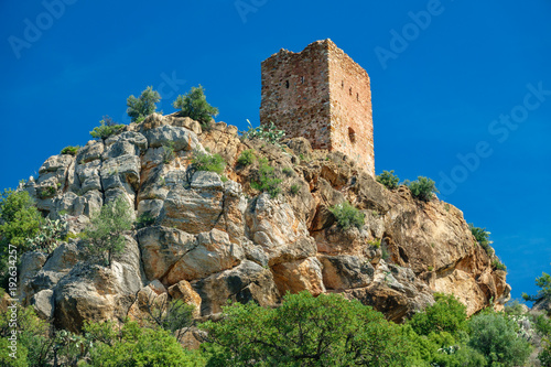 Almenara village tower on top of the hill