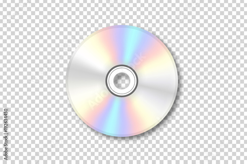 Vector realistic isolated disk for decoration and covering on the transparent background.
