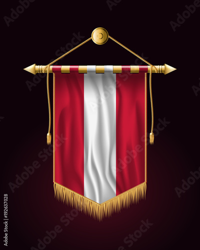 Flag of Austria. Festive Vertical Banner. Wall Hangings