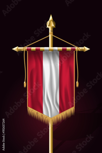 Flag of Austria. Festive Vertical Banner. Wall Hangings
