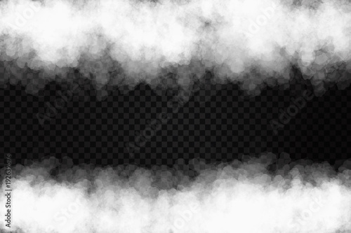 Vector realistic isolated smoke effect for decoration and covering on the transparent background.