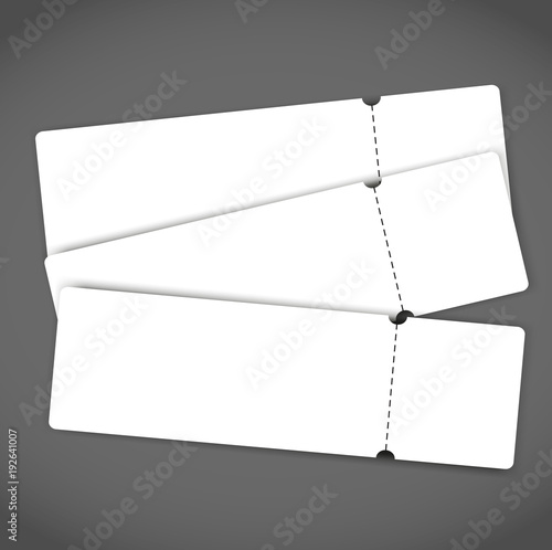 Set of Blank event concert ticket mockup template. Concert, party or festival ticket design template.