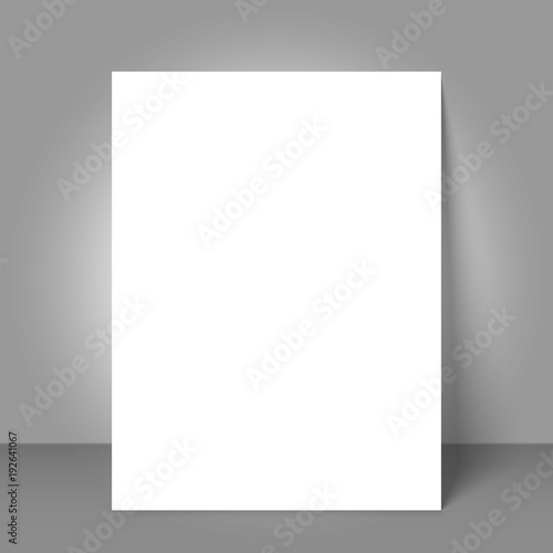 Poster blank bi fold brochure mockup cover template