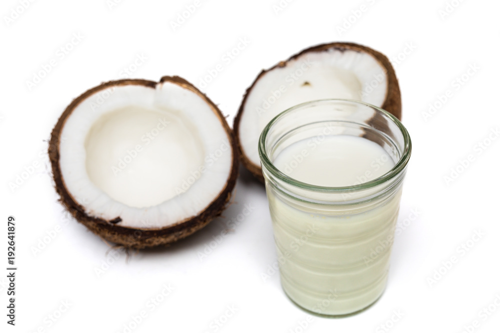 Broken coconut isolated Broken coconut isolated