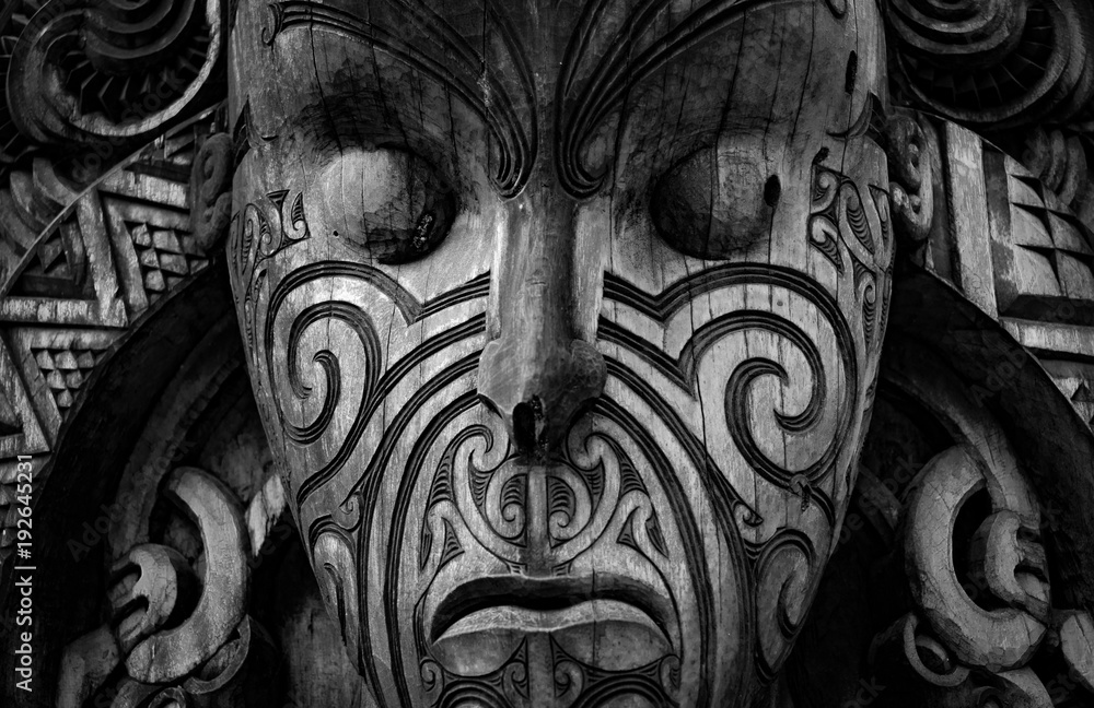 maori face - obrazy, fototapety, plakaty 
