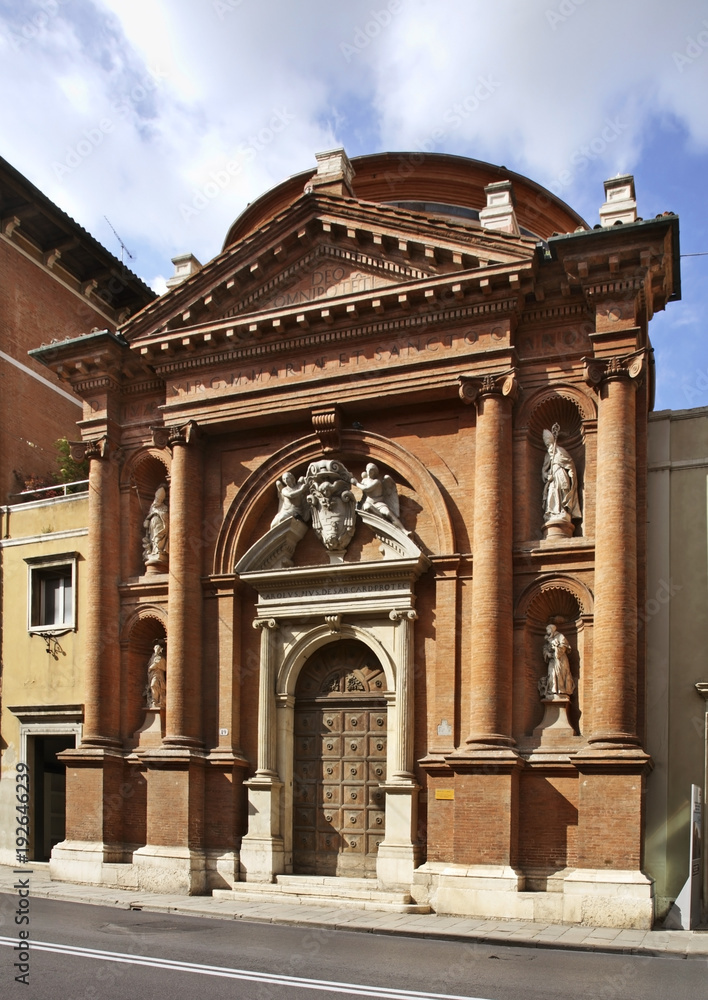 Church of St. Charles in Ferrara. Italy
