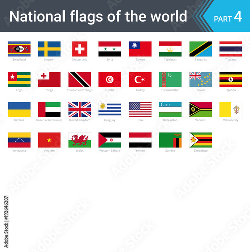 Free Download Flags of the world. Vector illustration of a stylized flag isolated on white - GFXLoad