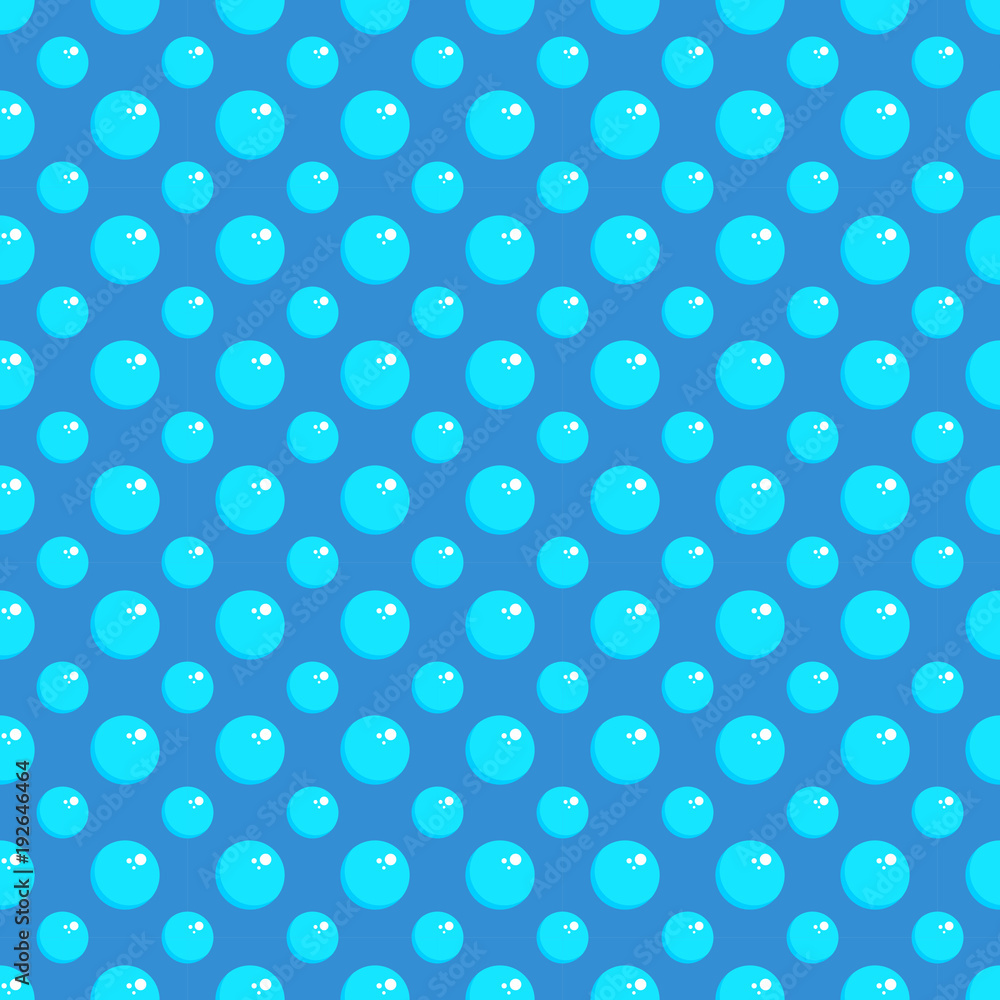 Seamless/Tileable simple blue bubbles pattern