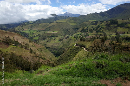 A spectacular view of the Ecuadorian Andes hiking the Quilotoa Loop