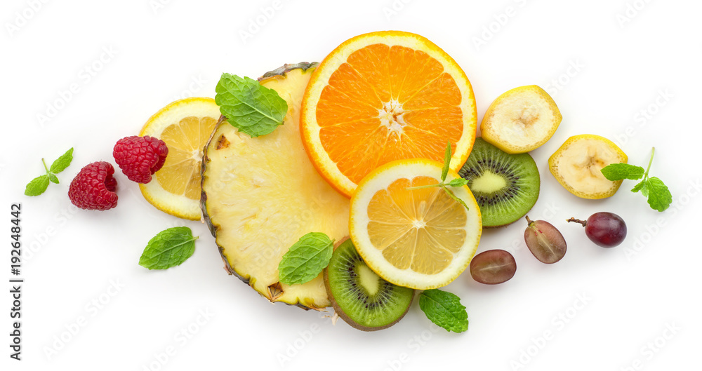 various fresh fruit slices various fresh fruit slices