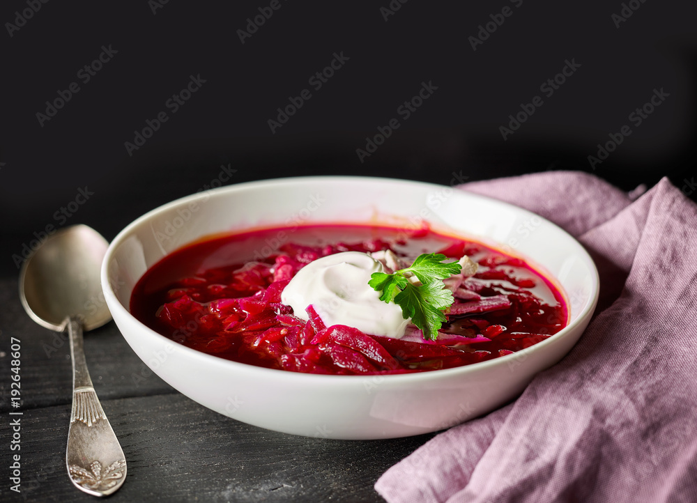 bowl of beet root soup borsch bowl of beet root soup borsch