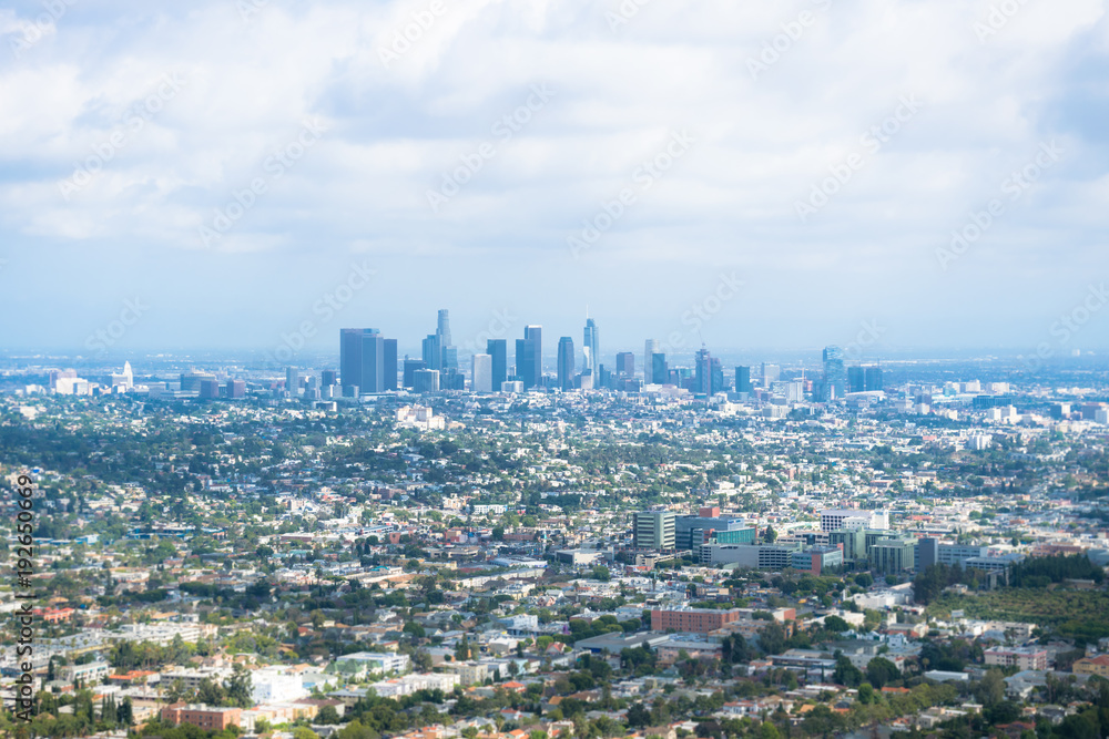 City panorama of Los Angeles. California Business Center