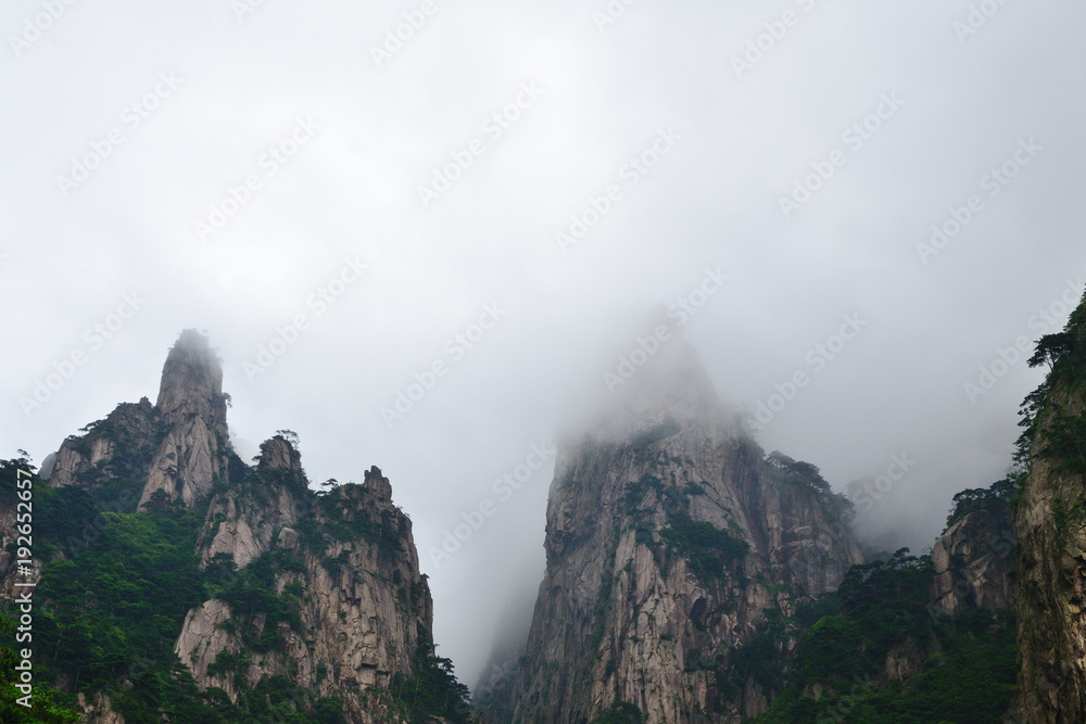 Mount huang in the fog