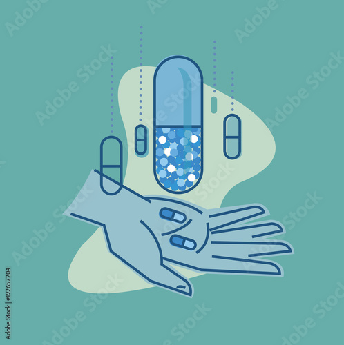 Pills Falling In Hand