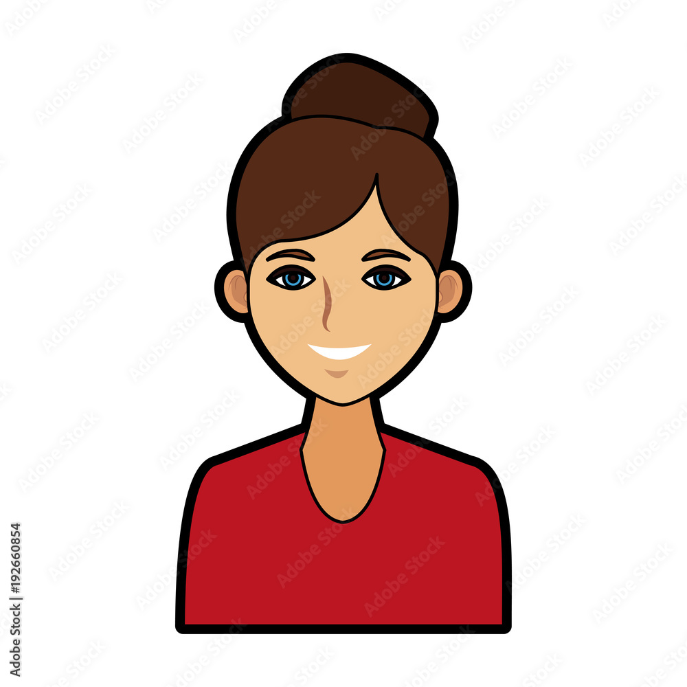 Beautiful woman cartoon icon vector illustration graphic design Beautiful woman cartoon icon vector illustration graphic design