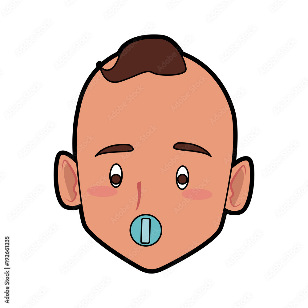 Cute baby face cartoon icon vector illustration graphic design Cute baby face cartoon icon vector illustration graphic design