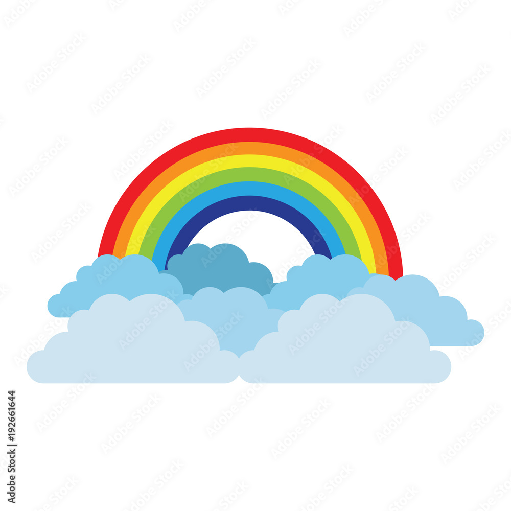 rainbow and cloud in the sky vector illustration rainbow and cloud in the sky vector illustration