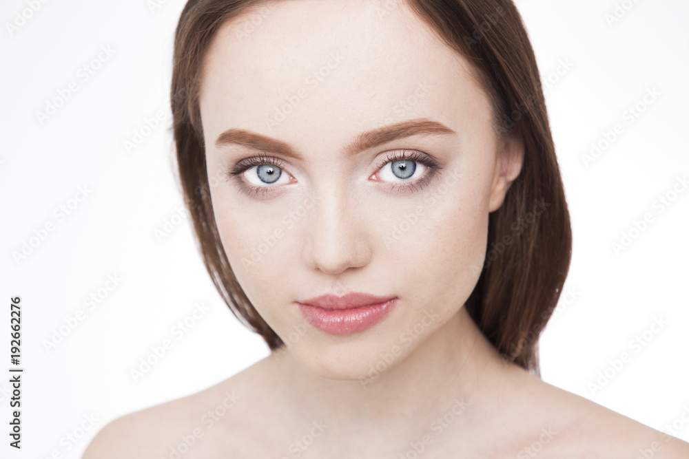 Beauty portrait. Young, fresh skin of woman after facial treatment. Beauty portrait. Young, fresh skin of woman after facial treatment.