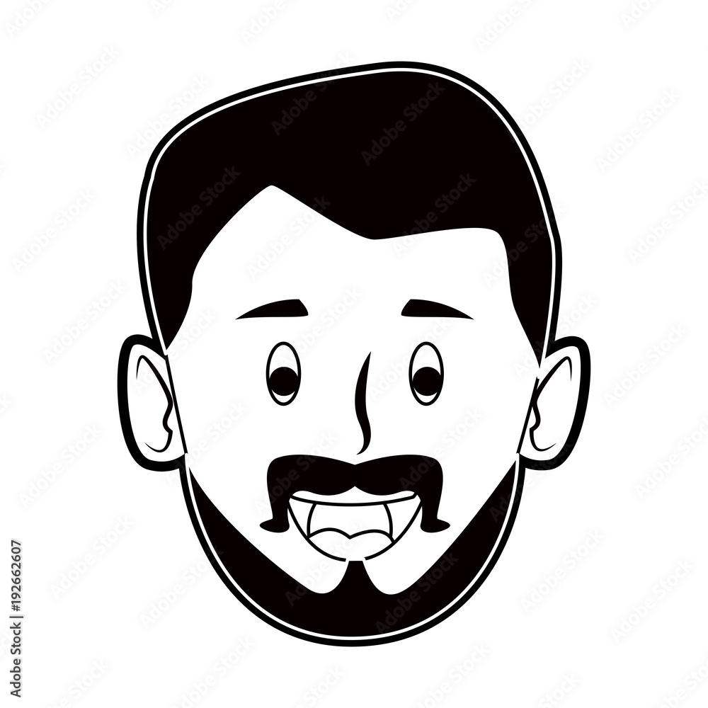 Man smiling cartoon icon vector illustration graphic design Man smiling cartoon icon vector illustration graphic design