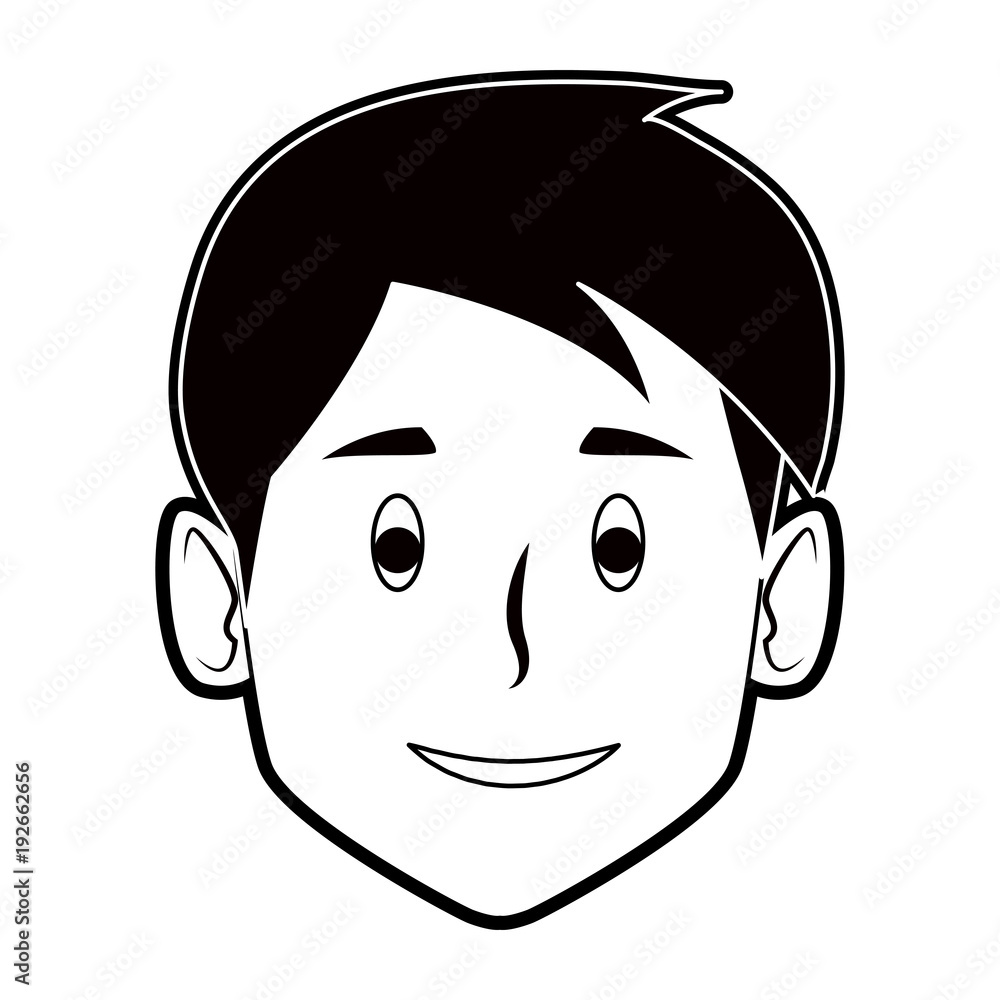 Man smiling cartoon icon vector illustration graphic design Man smiling cartoon icon vector illustration graphic design