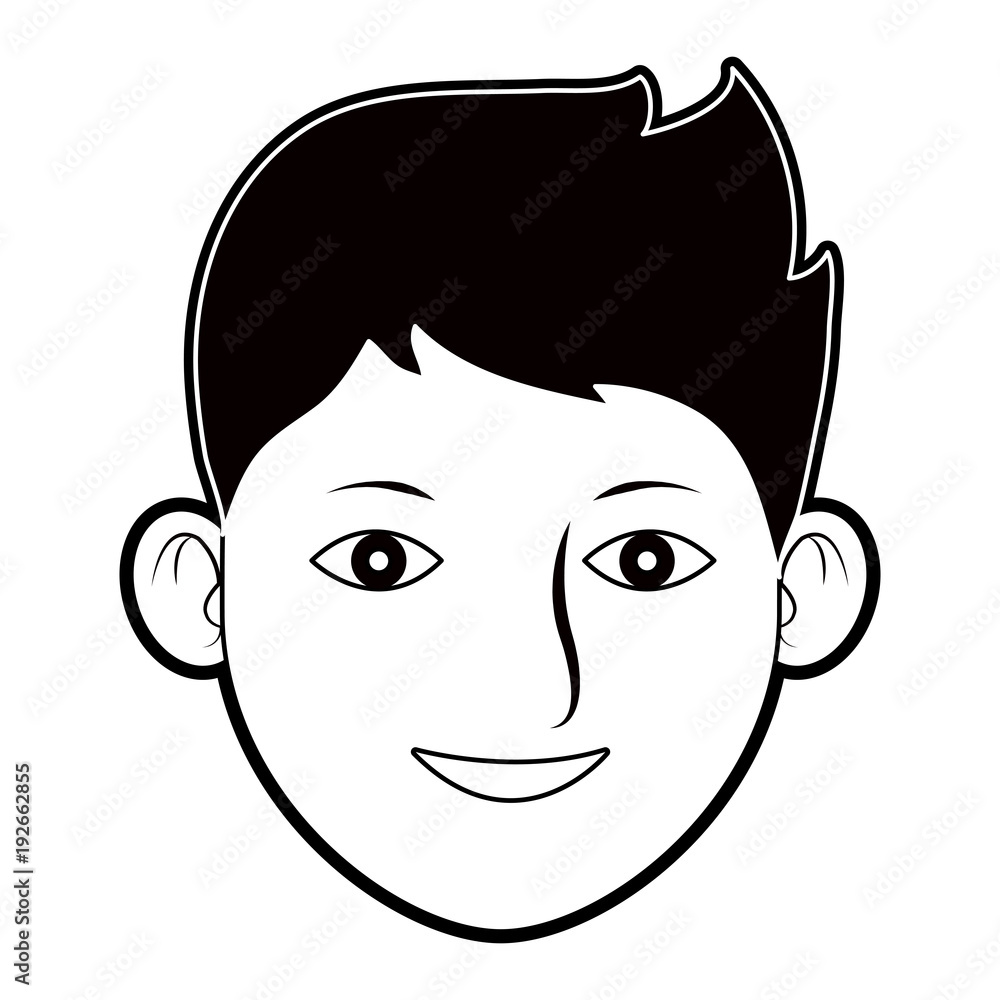 Man smiling cartoon icon vector illustration graphic design Man smiling cartoon icon vector illustration graphic design