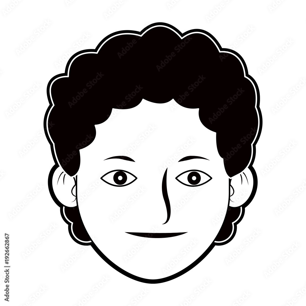 Man smiling cartoon icon vector illustration graphic design Man smiling cartoon icon vector illustration graphic design