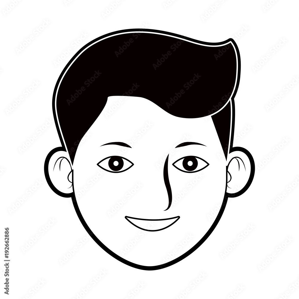 Fototapeta premium Man smiling cartoon icon vector illustration graphic design