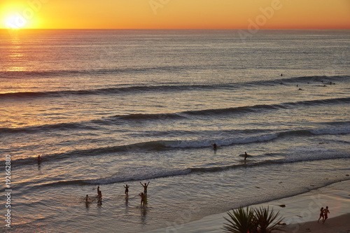 Sunset over beach