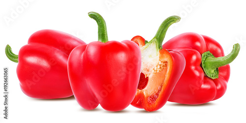Peppers isolated. With clipping path.