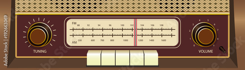 Old model radio front panel