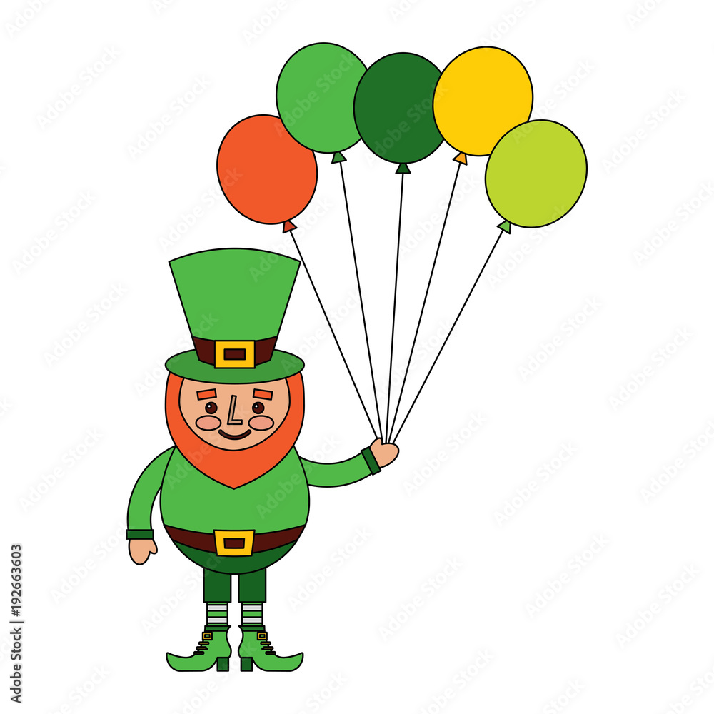 custom made wallpaper toronto digitalhappy leprechaun holding bunch balloons decoration vector illustration