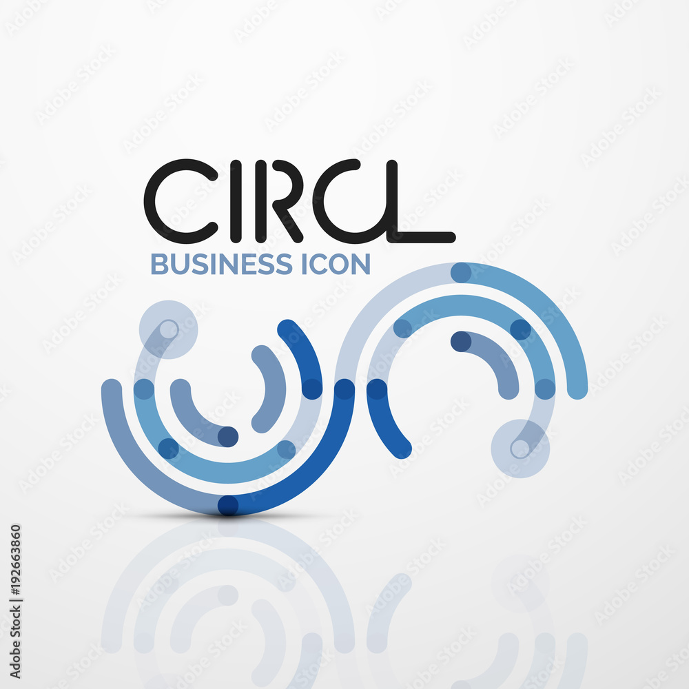 Abstract swirl lines symbol, circle logo icon Abstract swirl lines symbol, circle logo icon