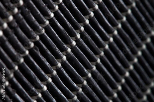 Dirty air filter. High efficiency air filter for HVAC system.