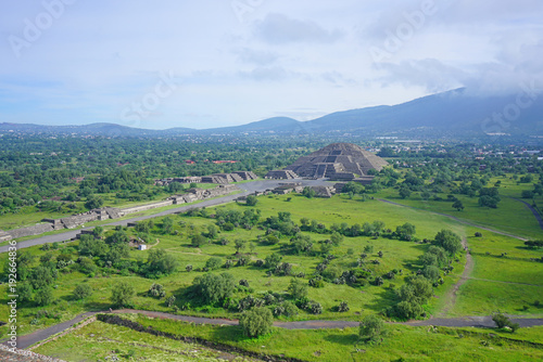 View of the Teotihuacan archeological complex in Mexico, a UNESCO World Heritage Site