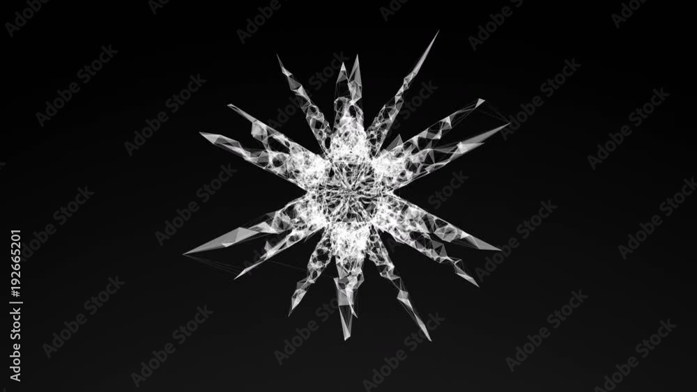 model of 3D figure, abstract geometric composition from chaotic slow moving dots, lines and triangles are placed in the object, 4K seamless loop abstract animation on black background model of 3D figure, abstract geometric composition from chaotic slow moving dots, lines and triangles are placed in the object, 4K seamless loop abstract animation on black background