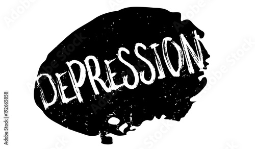Depression rubber stamp. Grunge design with dust scratches. Effects can be easily removed for a clean, crisp look. Color is easily changed.